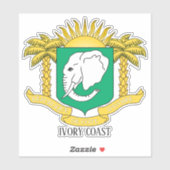 Nationale wapenschild van Ivoorkust Sticker (Vel)