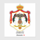 Nationale wapenschild van Jordanië Sticker (Vel)