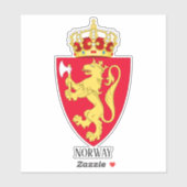 Nationale wapenschild van Noorwegen Sticker (Vel)