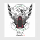 Nationale wapenschild van Soedan Sticker (Vel)