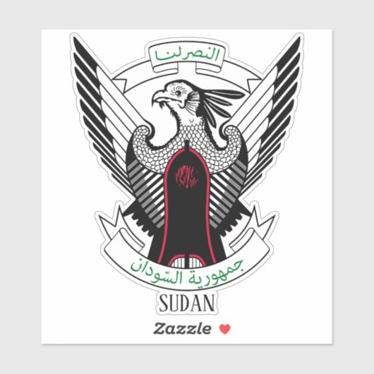Nationale wapenschild van Soedan Sticker (Vel)