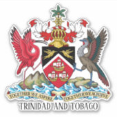 Nationale wapenstilstand van Trinidad en Tobago Sticker (Voorkant)