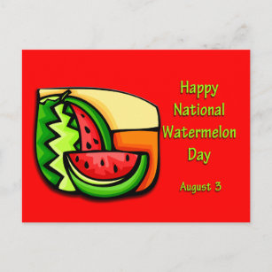 Nationale watermeloendag 3 augustus briefkaart