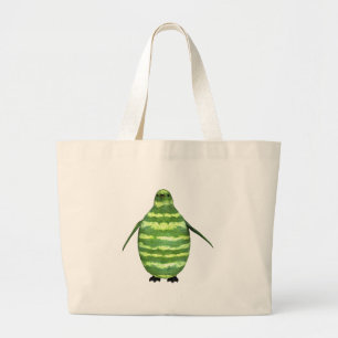 Nationale watermeloendag Penguin Grote Tote Bag