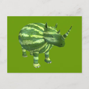 Nationale watermeloendag Rhinoceros Briefkaart