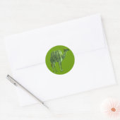 Nationale watermeloendag ronde sticker (Envelop)