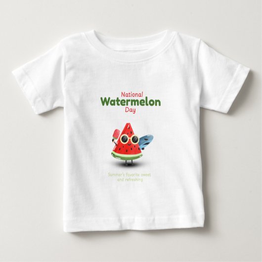 Nationale Watermeloendag Schattige Zomer Kunst (Voorkant)