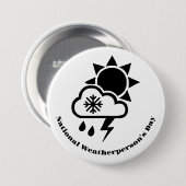 Nationale Weathermans Day Button met symbolen (Voorkant /achterkant)