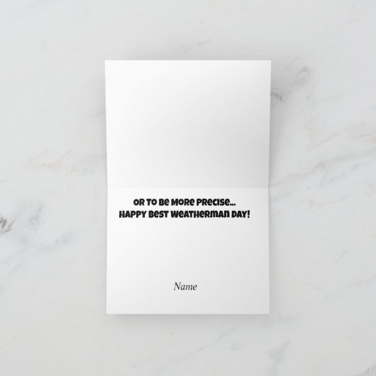 Nationale Weathermans Day Kaart - Mannelijk (Binnen)