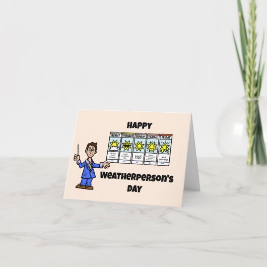 Nationale Weathermans Day Kaart - Mannelijk (Voorkant)