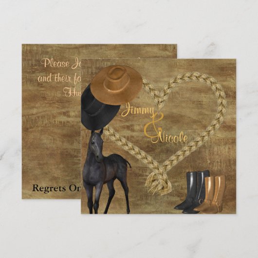 NATIONALE WEDINGINVITATIE KAART (Voorkant / Achterkant)