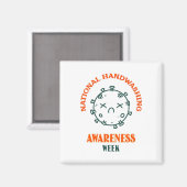 Nationale week van de Bewustmaking van de Handwas Magneet (Voorkant / Achterkant)