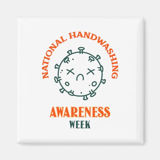 Nationale week van de Bewustmaking van de Handwas Magneet (Voorkant)