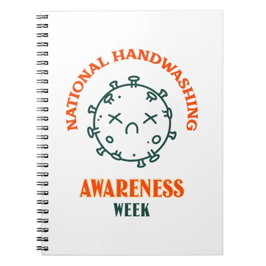 Nationale week van de Bewustmaking van de Handwas Notitieboek (Voorkant)