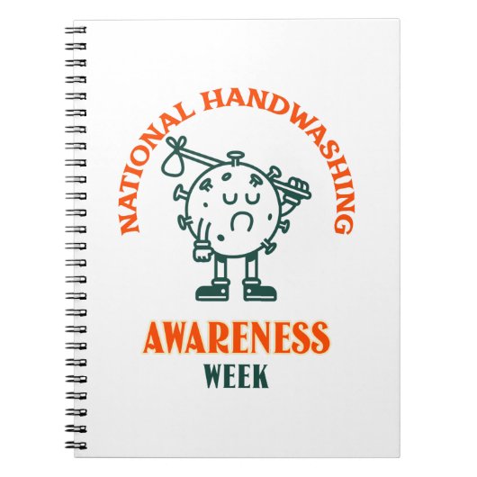 Nationale week van de Bewustmaking van de Handwas Notitieboek (Voorkant)
