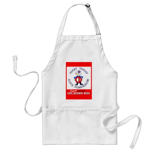 Nationale Week van de Burgerbescherming Standaard Schort (Voorkant)