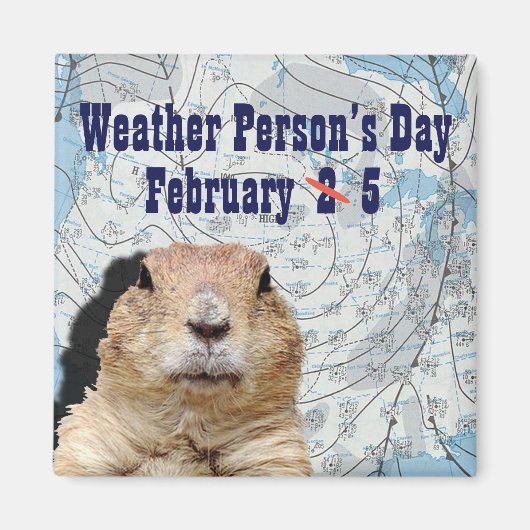 Nationale Weer Dag 5 Februari Magneet (Voorkant)