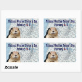 Nationale Weer Dag 5 Februari Rechthoekige Sticker (Vel)