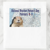 Nationale Weer Dag 5 Februari Rechthoekige Sticker (Tas)