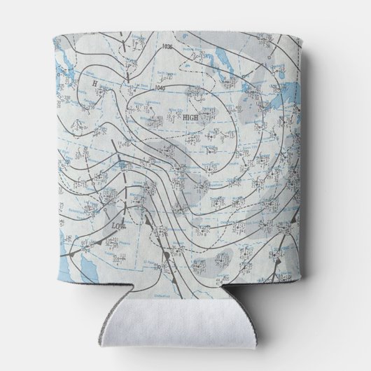 Nationale weerkaart blikjeskoeler (Achterkant)