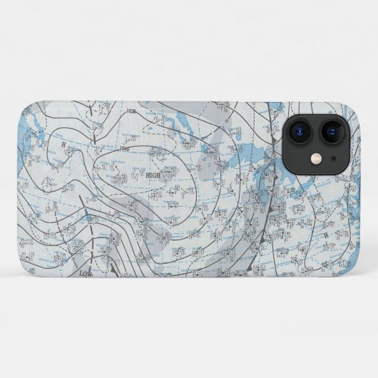 Nationale weerkaart Case-Mate iPhone case (Achterkant (horizontaal))