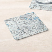 Nationale weerkaart kartonnen onderzetters (Schuin)