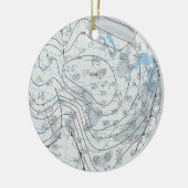 Nationale weerkaart keramisch ornament (Links)