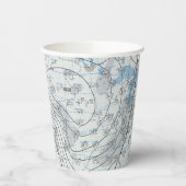 Nationale weerkaart papieren bekers (Links)