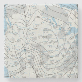 Nationale weerkaart stenen onderzetter