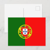 Nationale wereldvlag Portugal Briefkaart (Voorkant / Achterkant)