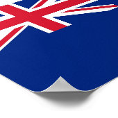 Nationale wereldvlag van de Falklandeilanden Poster (Hoek)