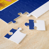 Nationale wereldvlag van de Turks- en Caicoseiland Legpuzzel (Zijkant)