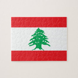 Nationale Wereldvlag van Libanon Legpuzzel