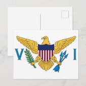 Nationale wereldvlag Verenigde Staten Maagdeneilan Briefkaart (Voorkant / Achterkant)