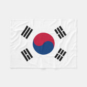 Nationale Wereldvlag Zuid-Korea Fleece Deken (Voorkant (Horizontaal))