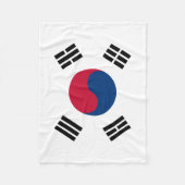 Nationale Wereldvlag Zuid-Korea Fleece Deken (Voorkant)
