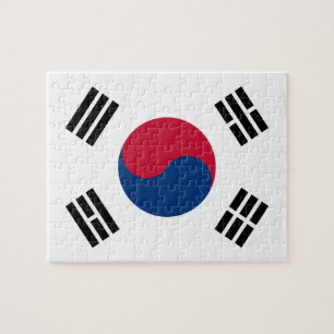 Nationale Wereldvlag Zuid-Korea Legpuzzel