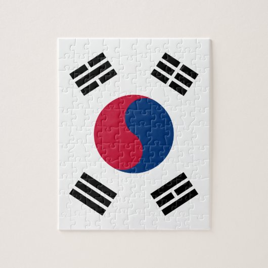 Nationale Wereldvlag Zuid-Korea Legpuzzel (Verticaal)