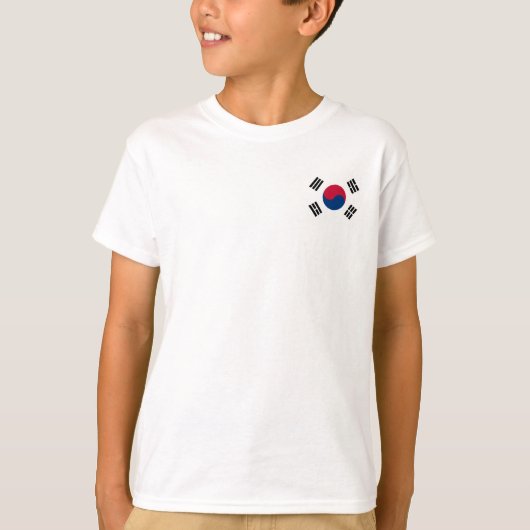 Nationale Wereldvlag Zuid-Korea T-shirt (Voorkant)
