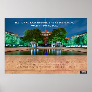 Nationale wetshandhavingsMemorial - Thin Blue Line Poster