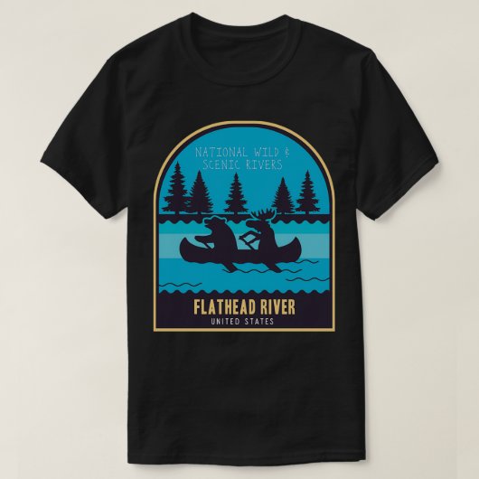 Nationale wilde en Schilderachtig rivier de Flathe T-shirt (Design voorkant)