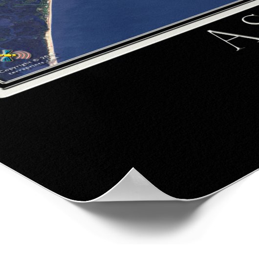 Nationale zee van het eiland Assateague uit de rui Poster (Hoek)