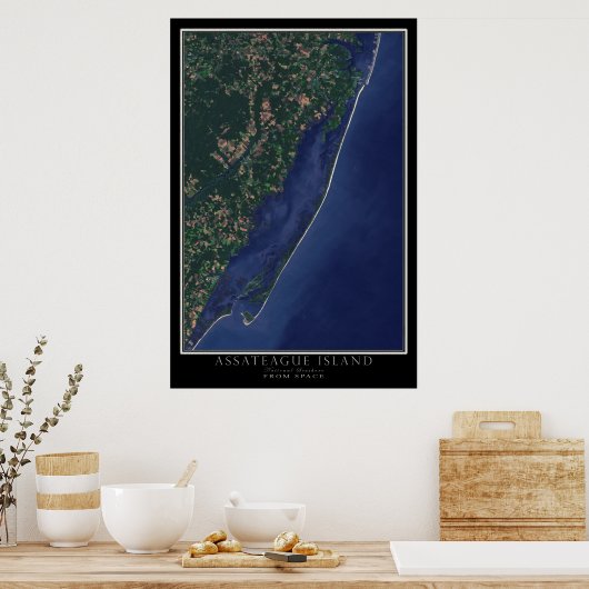 Nationale zee van het eiland Assateague uit de rui Poster (Keuken)
