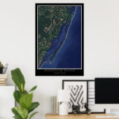 Nationale zee van het eiland Assateague uit de rui Poster (Thuiskantoor)