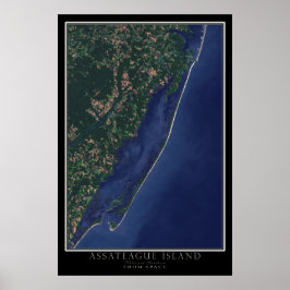 Nationale zee van het eiland Assateague uit de rui Poster