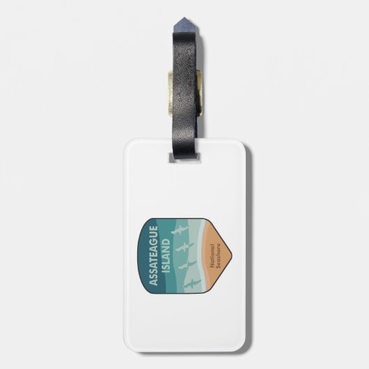Nationale zeescheepvaart op het eiland Assateague Bagagelabel (Achterkant verticaal)