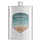 Nationale zeescheepvaart op het eiland Assateague Flacon (Voorkant)