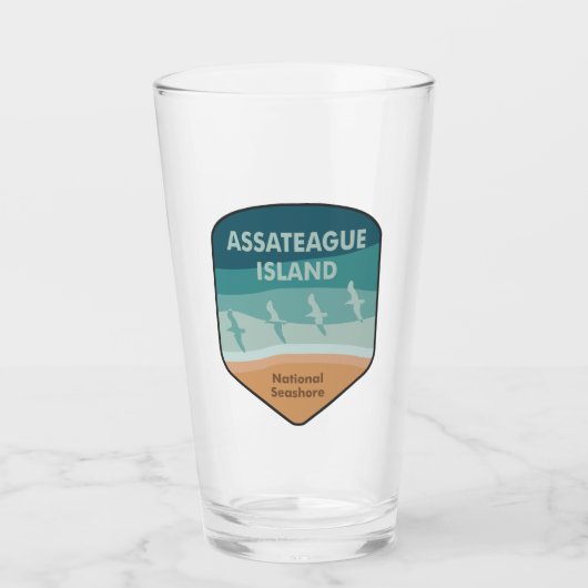 Nationale zeescheepvaart op het eiland Assateague Glas (Voorkant)