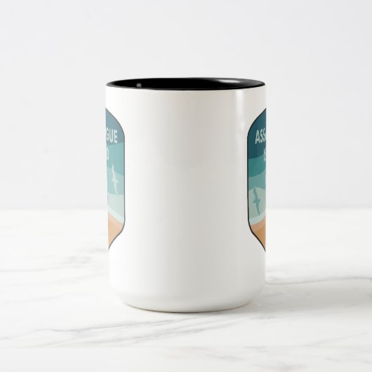 Nationale zeescheepvaart op het eiland Assateague Tweekleurige Koffiemok (Center)