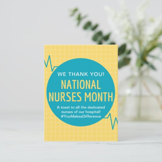 Nationale ziekteverzekeringsmaand briefkaart (Staand voorkant)